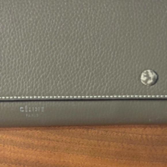 Celine Taupe Continental Leather Wallet - Picture 2 of 8